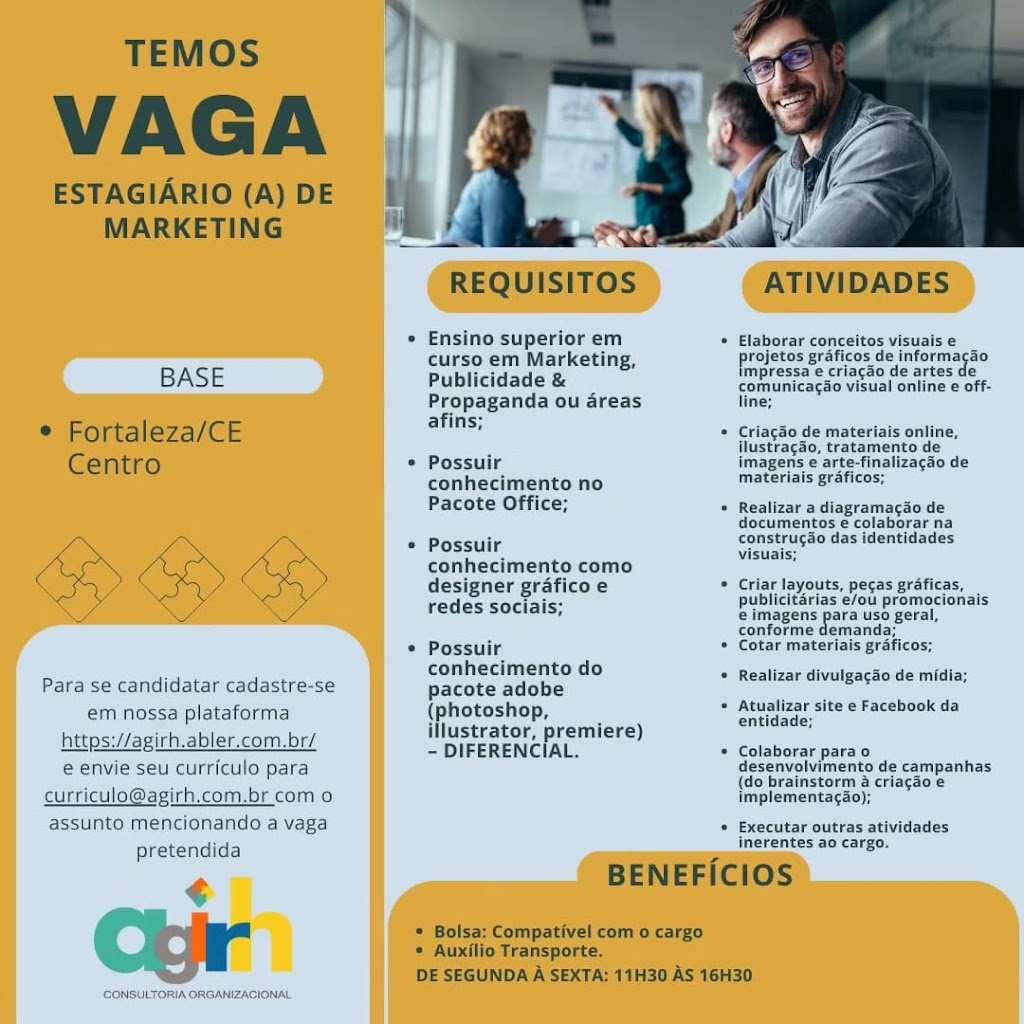 Vaga para Estágio em Marketing